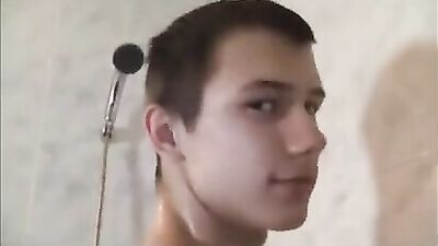 Gay Porn - Smooth Russian Boy Caught Cumming in Handjob