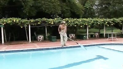 Horny bare latinos by a pool 228