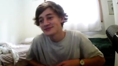 Ass play, chillin Aussie wanks and eats his ass cum