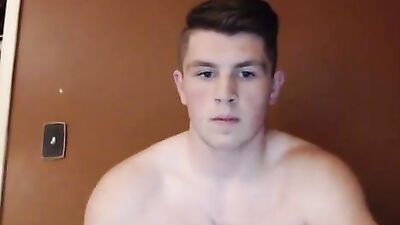 Blond Stud Blows Load on Webcam: Cum Shots Solo!