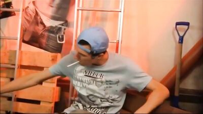 Gay Storage Room Passion - Bareback - Exhibitionism and Public Sex.