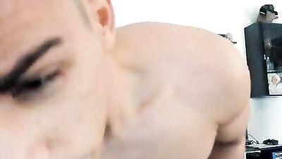 Naked horny hottie masturbating on cam