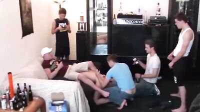 College Boys Barebacking in Bedroom Romp!