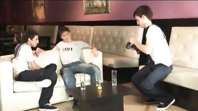 Three Bare Twinks: Ultimate Cumshot Collection