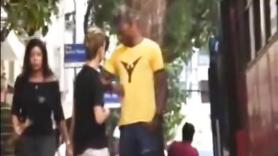 (Dark Twink meets Muscular Hunk in this hot Interracial scene)