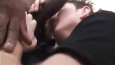 (Dark Twink meets Muscular Hunk in this hot Interracial scene)