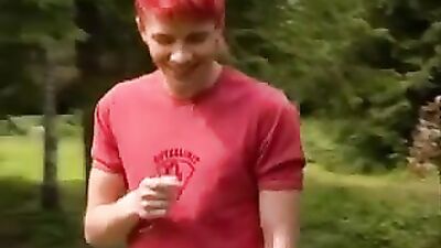 Three Boys Bareback Picnic Table Orgy - A Gay Porn Adventure