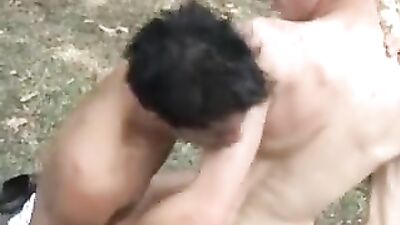 Bareback Bromance with 3 Hot Outdoor Boys!