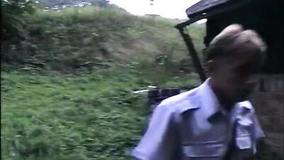 Bareback Blond Boys - Public Outside!