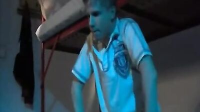 Double Anal Twinks Fucking in Public Bathroom: A Gay Porn Video with Blond Boys and Straight Boys