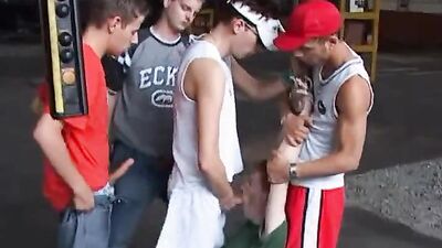 Gang Bang Downtown Boys - Gay Porn Orgy on Tube Gang!