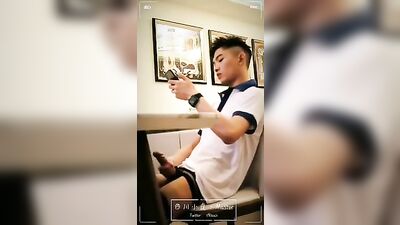 Sweaty Asian Solo Masturbation