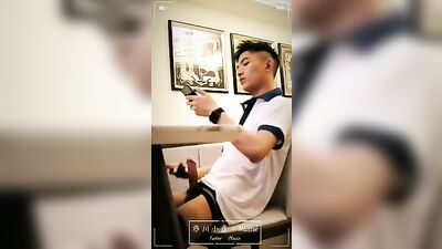 Sweaty Asian Solo Masturbation