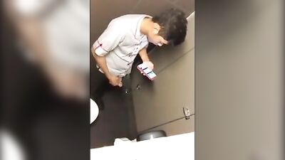 Gay Toilet Sex Teens - Public Restroom Wank Porn Video