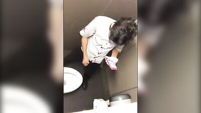 Gay Toilet Sex Teens - Public Restroom Wank Porn Video