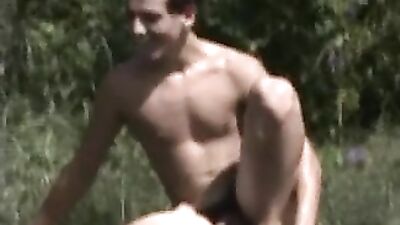 With friends in the pool