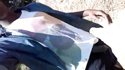 Big black dick swings in the air