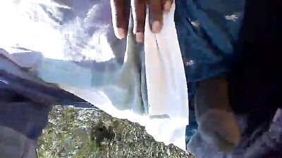 Big black dick swings in the air