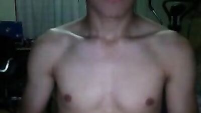 Straight boy shows his virgin hole