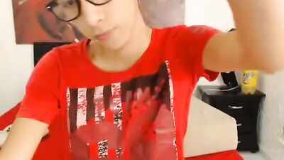 Hot Colombian Boy sound vibrator Dildo cum show