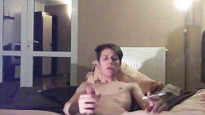 Cigarette Smoking Cutie: A Totally Smooth Boy Masturbates in Gay Porn!