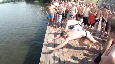 Gangbang in the Waterhole: Group Sex with Hot Guys!