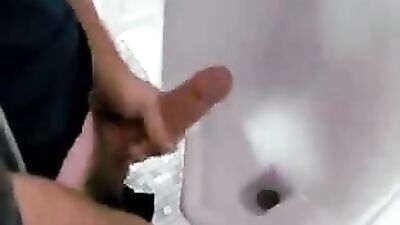 Fun in Public Restroom: Cum Shots and Voyeur Fun!