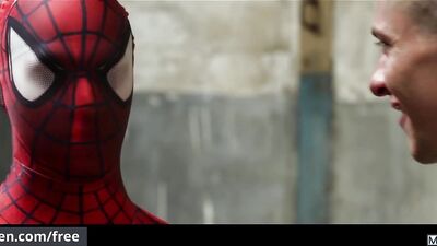 Men.com - Aston Springs and Will Braun - Spiderman Gay Xxx Parody Part 2 - Super Gay Hero!