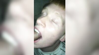 Ginger Sucks Daddys Dick: Hot Redhead Oral Action with Step Son!