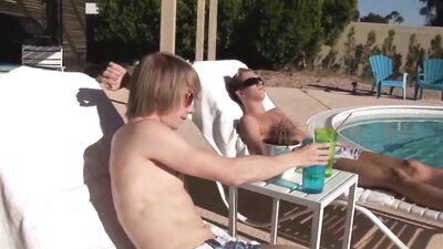 Hot Pool Boys Cum in the Hot Spring - Oral and Anal Action