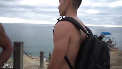 After the Beach Quick Cuts: Bareback Oral Explosion