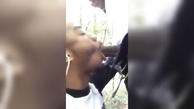 Hungry for Cock in the Park - Black Oral Sex with Big Cocks