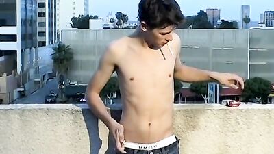 Hot Smoke on Balcony - Gay Amateur Handjob Action