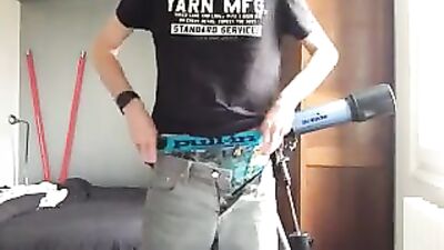 Slim Gay Twink Solo Masturbation - Explosive Cumshot!