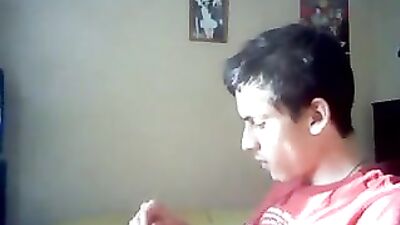 Gangbang Twink Cumshot - LATINO TWINK IN WEBCAM - Amateur Cum Shots Handjob!