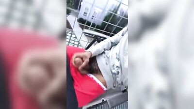 Balcony Show for the New Neighbor: Big Cocks Black Solo (Gay Porn)