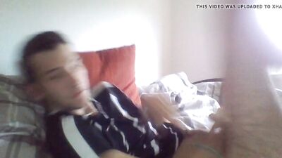 HornyPerv2018 jerking his 7 Inch cock and cumming