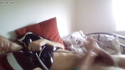 HornyPerv2018 jerking his 7 Inch cock and cumming