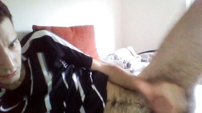 HornyPerv2018 jerking his 7 Inch cock and cumming