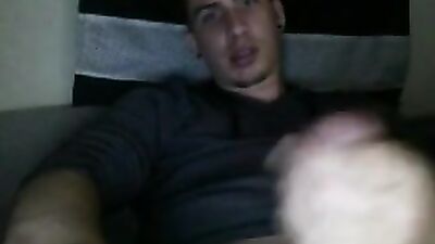 Horny Sexy Stud With Huge Fat Cock Cums On Cam