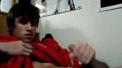 Releasing his boner
