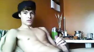 Cam boy enjoys himself