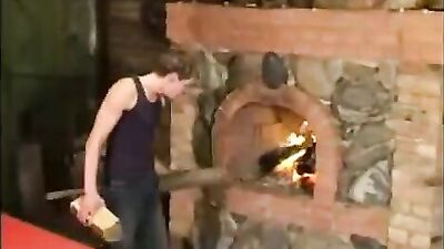 Hot Twinks Heating Up the Fireplace!