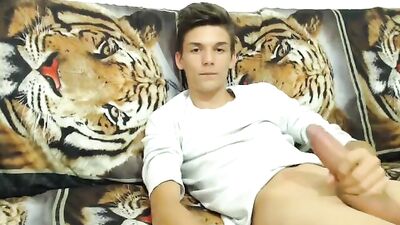 Handsome Twink Gets Handsy with Hot Guys in the Bedroom! (Tiger Vid 16, Big Cocks, Handjob, Web-Cam)