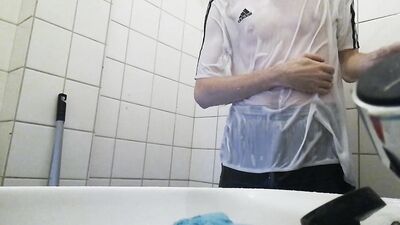 Adidas Shirt & Soccer Shorts Showdown - Big Cocks Fun Solo!