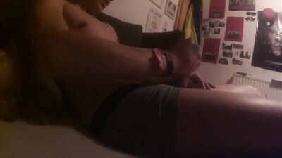 Masterbating in Bed: Gay Porn Fantasy Realized with Huge Cocks and Intense Orgasms!