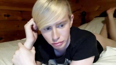 Luscious Lips Licking Adventures - Gay Solo Web-Cam Show with Blond Boy!
