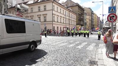 Prague Pride Procession 2018 - Sexy Gay Men in Leather and Denim Shorts!