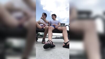 Friends in the Park: Cum-shot Public Outside Adventure!