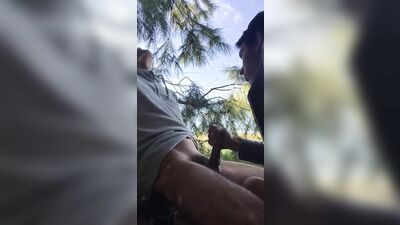 Public suck and wank